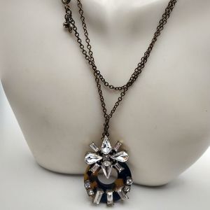 Ann Taylor cheetah gem necklace‎